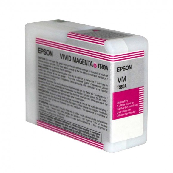 Epson Vivid Magenta Ink for Epson 3880 - 80ml - T580A